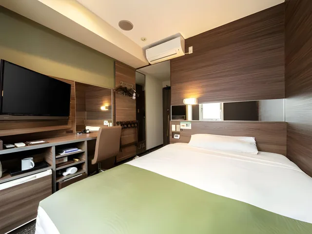 غرفة قياسية بسرير مزدوج بحوض استحمام للمدخنين، Super Hotel Mito Natural Onsen (Umesato no Yu) 1/2