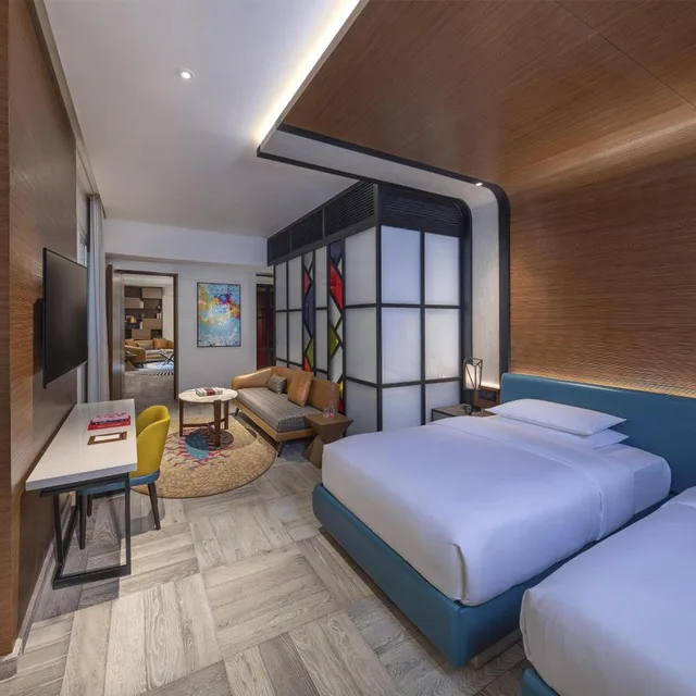 جناح جونيور بسرير فردي بإطلالة على الفناء، Andaz Dubai The Palm by Hyatt 1/7