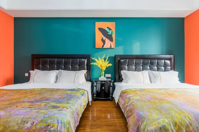 غرفة فاخرة بسريرين كوين، Lavender Apartment -Wanda Branch 2/2