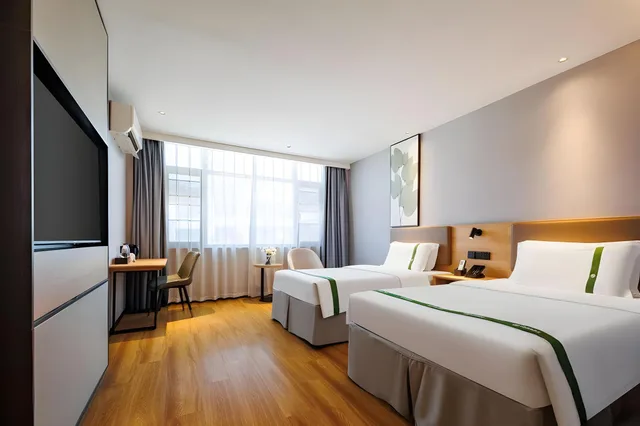 غرفة ديلوكس بسريرين، GreenTree Inn Chizhou Jiuhua Mountain Scenic Spot Business Hotel 1/1