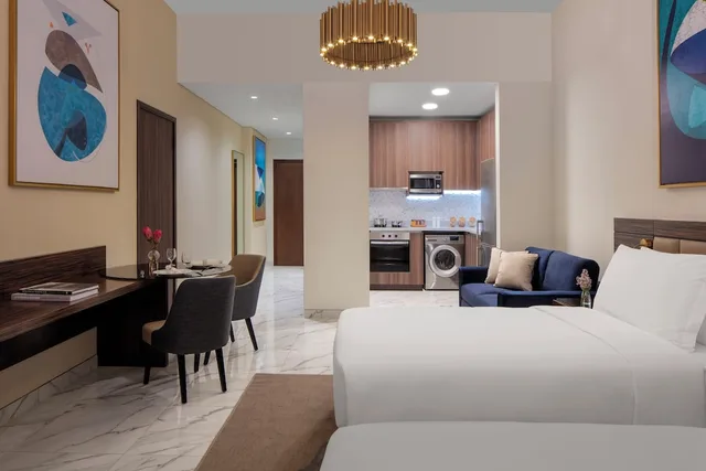 استوديو بسريرين منفصلين بإطلالة على المدينة بشرفة، Avani+ Palm View Dubai Hotel & Suites 4/5