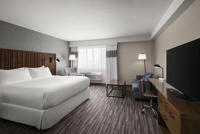 غرفة قياسية بسرير كينج يُسمح فيها بالحيوانات الأليفة بحوض جاكوزي، Best Western Premier Plainview-Long Island Hotel 1/6