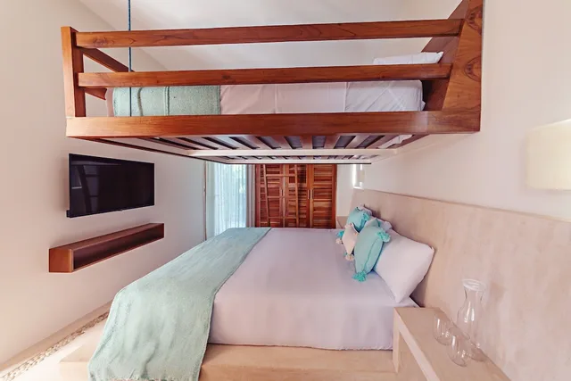 جناح جونيور بسرير كينج وسرير بطابقين بإطلالة على المدينة بغرفة نوم واحدة بمطبخ، Casa Astral Holbox Boutique and Apartments 7/10