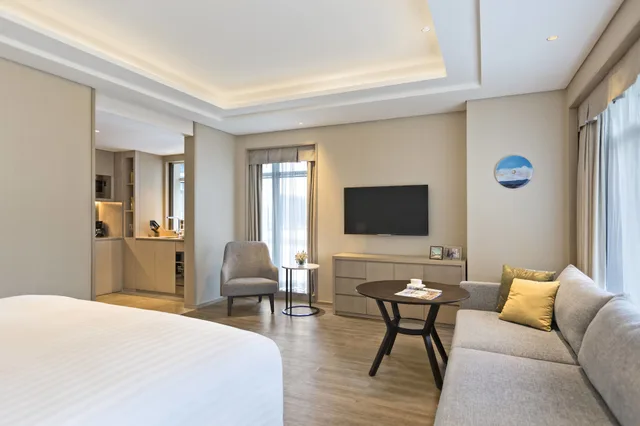 استوديو بسرير كينج مع أريكة، Marriott Executive Apartments Hangzhou Yuhang 3/5