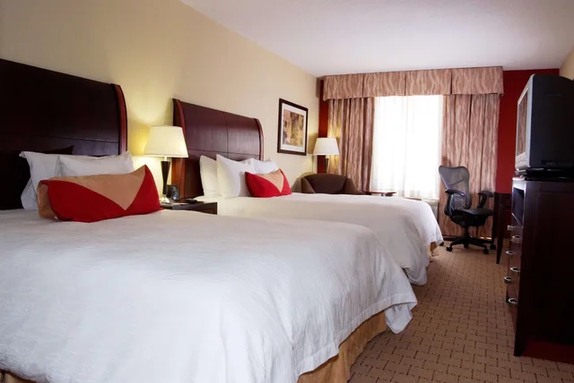 جناح بسريرين كوين بغرفة نوم واحدة مع أريكة، Hilton Garden Inn Anderson 1/2