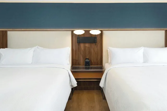 غرفة ديلوكس بسريرين مزدوجين بإطلالة على المدينة، Courtyard By Marriott Puebla Las Animas 6/10
