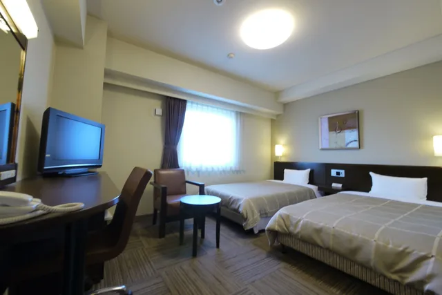 Room, Twin Beds, Smoking, Hotel Route Inn Aomori Chuo Inter 2/4