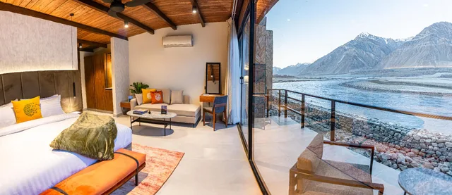 غرفة بسرير مزدوج بإطلالة على النهر، Himmel Skardu by Luxus 1/1