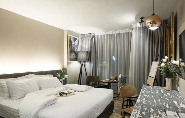 Art, Twin Beds, Bathtub، Art Mai Gallery Nimman Hotel 5/10