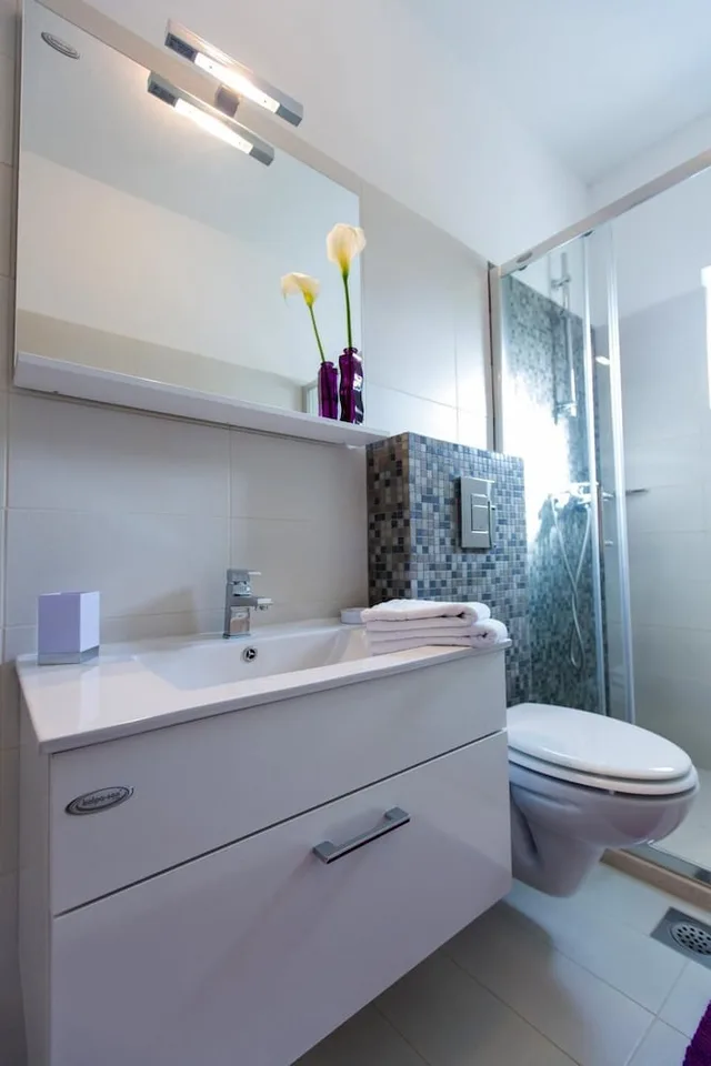 شقة بسرير كينج بغرفة نوم واحدة مع أريكة، APARTMENTS VILLA ROZA 6/9