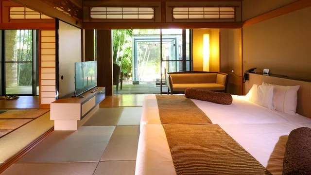 Japanese, Forest, Outdoor Bath، Kitanokaze Saryou 1/1