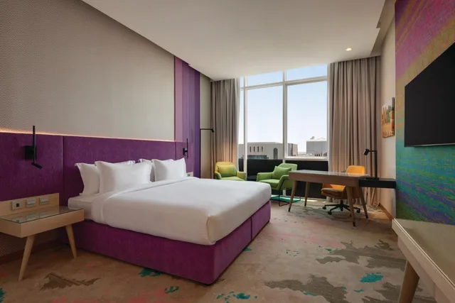 Room, King Bed, Queen Bed, City View, Smoking, La Quinta by Wyndham Abu Dhabi Al Wahda 4/8