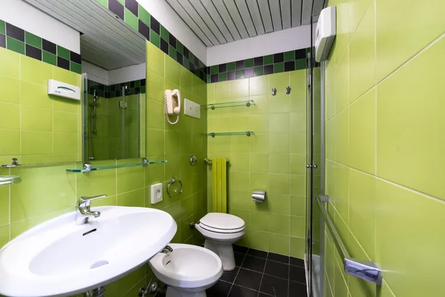 غرفة بسرير مزدوج أو سريرين منفصلين بإطلالة على البحر، Park Hotel Rimini 9/10