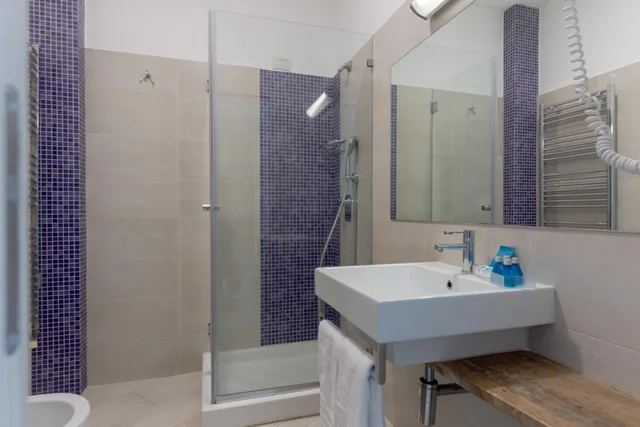 غرفة ديلوكس بسرير مزدوج أو سريرين منفصلين بإطلالة على البحر، Hotel Giosue A Mare 10/10