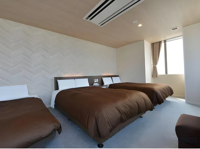 غرفة قياسية ثلاثية بسريرين مزدوجين مع أريكة، Hotel New Gaea Domemae 1/3