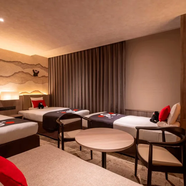 غرفة رباعية بسرير فردي، Kamenoi Hotel Aso 4/6