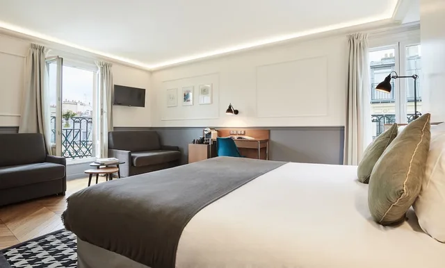 جناح جونيور بسرير كينج بشرفة مع أريكة، Hotel Petit Lafayette 3/8