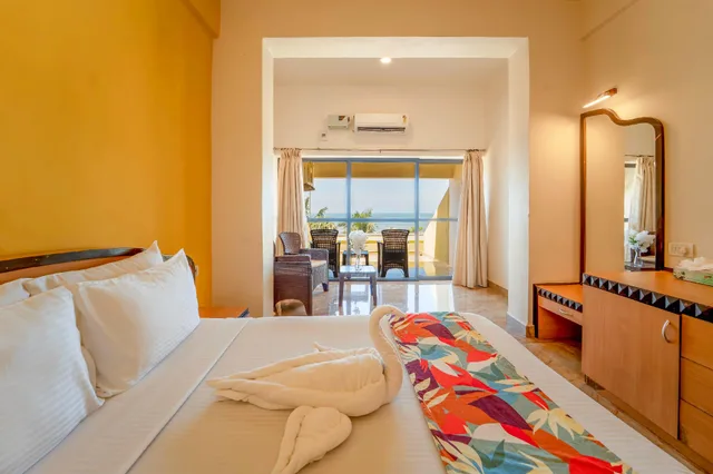 غرفة ديلوكس بسرير كوين بإطلالة على البحر، Calangute Residency 1/1