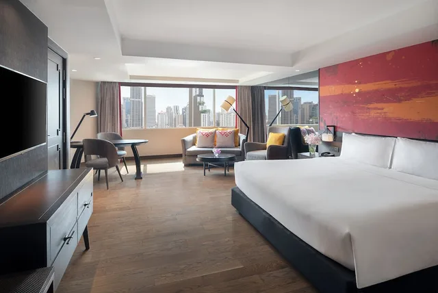 غرفة متصلة عائلية بسريرين مزدوجين، Mercure Bangkok Sukhumvit 11 3/8