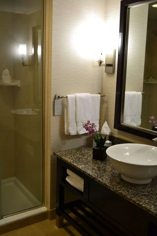 جناح بسرير كينج بغرفة نوم واحدة مع أريكة لذوي الإعاقة، Embassy Suites Palmdale 2/4