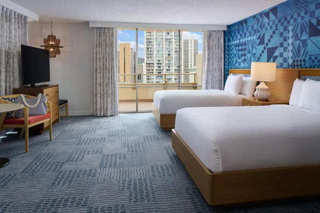 استوديو بسريرين مزدوجين بمطبخ صغير، Outrigger Waikiki Paradise 4/7