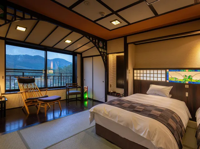 Semi Room, Japanese, Modern, Twin Beds, 2 Semi Double Beds، Kashintei Shirahama 1/1