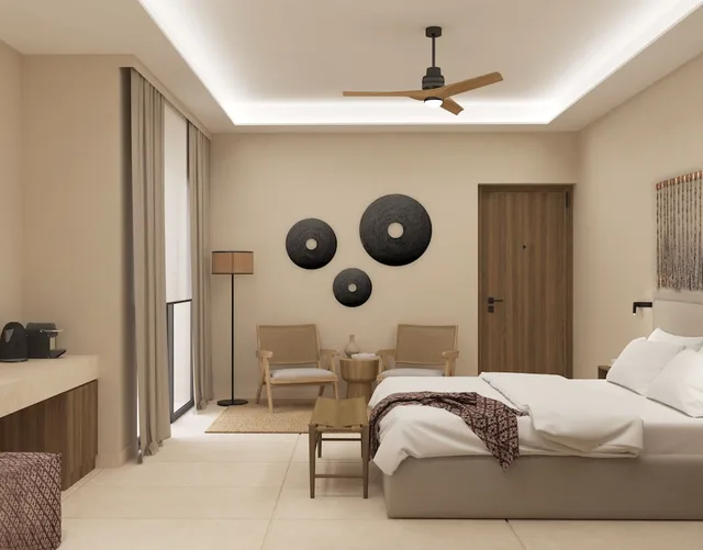 Cozy, Twin Beds, Land View، The Noverian Antama Organic Beach Resort Chania 9/10