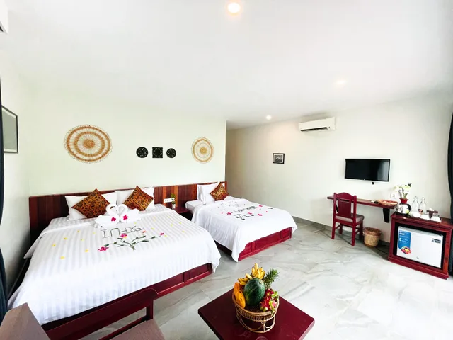 غرفة عائلية بإطلالة على المدينة بشرفة، Indra Angkor Residence 1/1