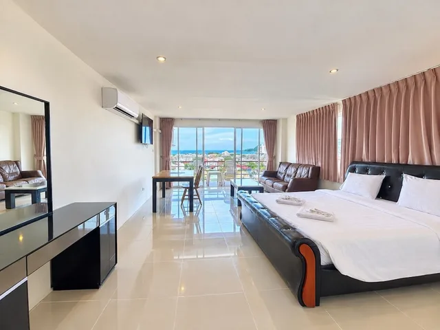 غرفة عائلية بسريرين كينج بإطلالة على البحر بغرفتي نوم بمطبخ، Oceanview Treasure Hotel & Residence 6/10
