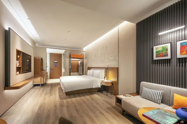 غرفة كلاسيكية مفردة بسرير كوين، UrCove by Hyatt Foshan Downtown 2/4