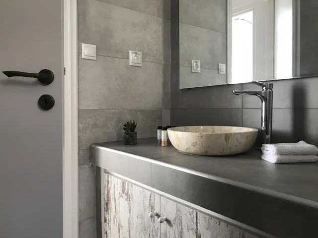 شقة بسرير كوين بغرفة نوم واحدة مع أريكة، Elia Residences Santorini 1/1