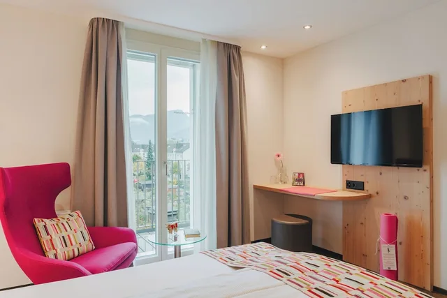 غرفة سوبيريور بسرير كوين، Boutique Hotel Waldegg Horw 5/7