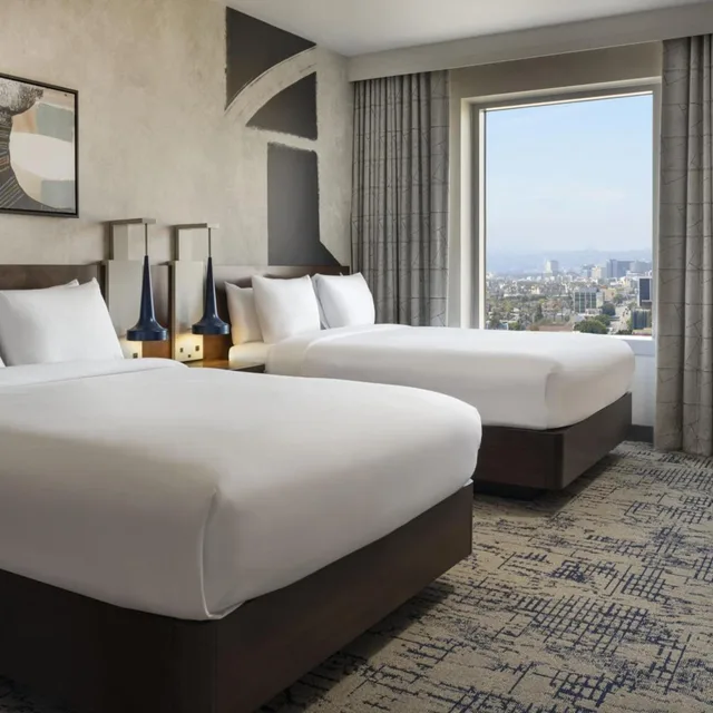 استوديو كبير بسريرين كوين مع أريكة، Residence Inn Los Angeles La Live 2/3