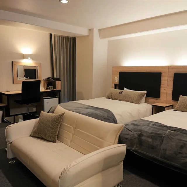 غرفة متصلة بسريرين مزدوجين للمدخنين، Green Rich Hotel Kurume 1/8