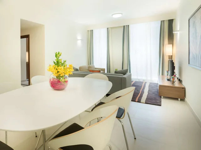 شقة بسريرين مزدوجين بـ3 غرف نوم، Aparthotel Adagio Abu Dhabi Al Bustan 9/10