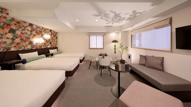 غرفة عائلية رباعية بأربعة أسرّة، Gion Crystal Hotel 3/3