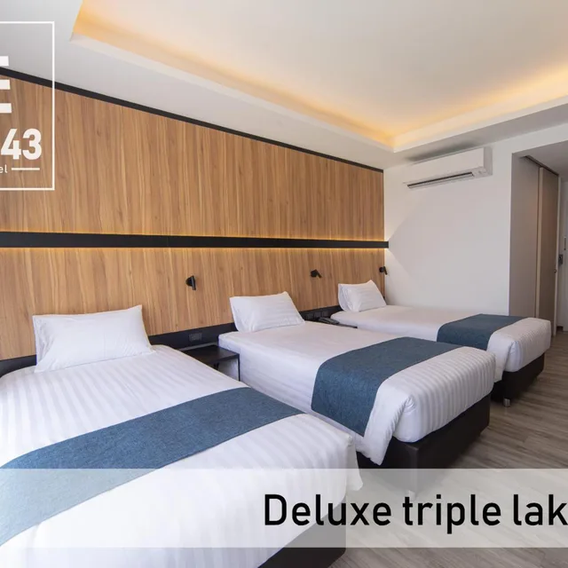 غرفة ثلاثية بإطلالة على البحيرة، Gate43 airport hotel Bangkok (SHA Plus+) 4/9