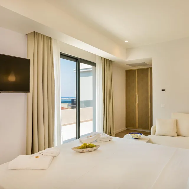غرفة ديلوكس بسرير مزدوج، Samian Mare Hotel Suites & Spa 2/10