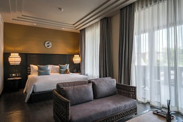 غرفة ديلوكس بسرير كينج بإطلالة على النهر، Thann Wellness Destination 5/7