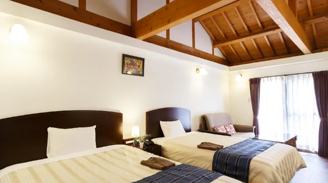 غرفة قياسية بسريرين منفصلين، Hotel Peace Island Taketomishima 1/3