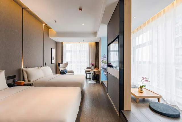 غرفة تنفيذية عائلية بسريرين منفصلين، Atour Hotel (Xuzhou Yunlong CBD) 1/1