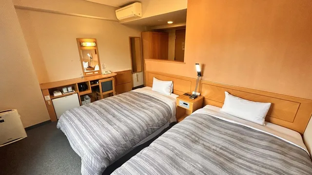 غرفة مفردة بسريرين منفصلين، Hotel Route-Inn Aizuwakamatsu 1/1