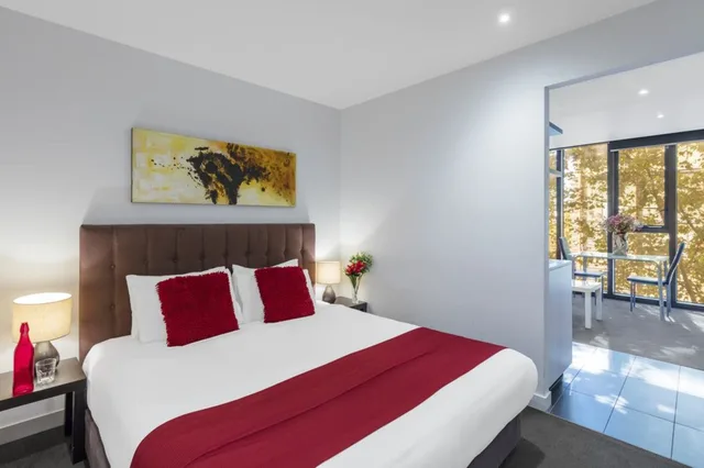 شقة اقتصادية بسرير كينج بغرفة نوم واحدة، Aura On Flinders Serviced Apartment 2/6
