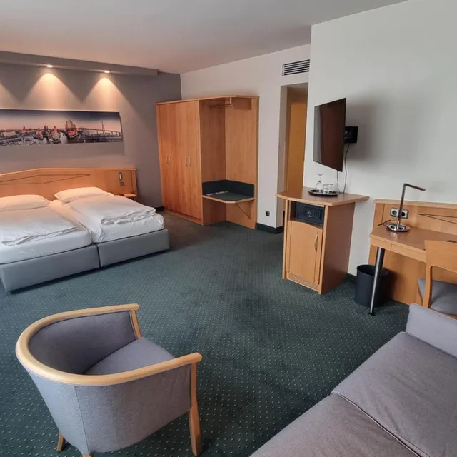 غرفة عائلية بسرير فردي، Hotel Panorama Hamburg-Harburg 8/9
