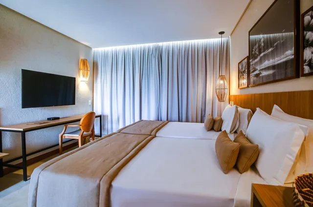 غرفة بإطلالة على المسبح لذوي الإعاقة، Hotel Boutique and Spa Ponta de Inhambupe by Slaviero Hoteis 4/8