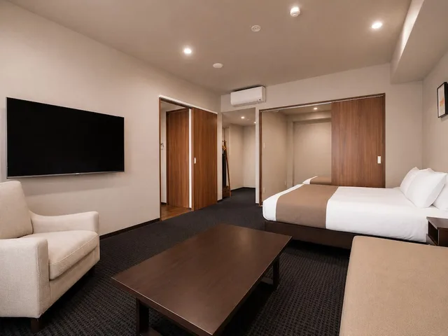 جناح فاخر بسريرين كوين مع أريكة بجاكوزي، Randor Residential Hotel Kyoto Suites 7/10