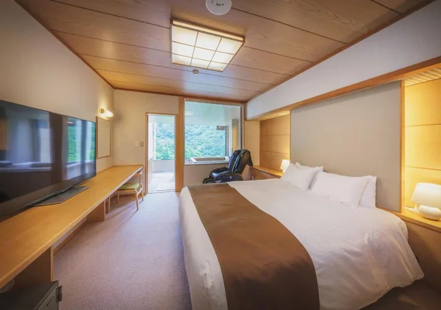 Deluxe, Double Bed, Valley View, Outdoor Bath, Marumine Kanko Hotel 2/3