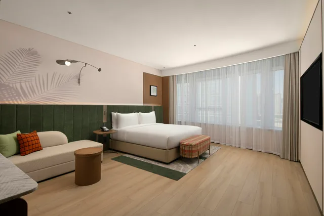 غرفة بسرير كينج لذوي الإعاقة، Hilton Garden Inn Urumqi Railway Station 1/3