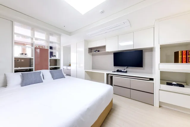 غرفة جونيور بسريرين منفصلين بإطلالة على البحر، Shin Shin Hotel Seogwipo 10/10