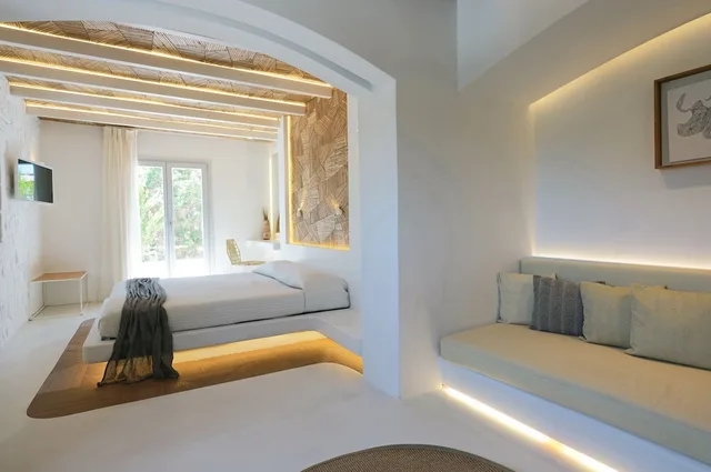 غرفة سوبيريور بسرير كوين بإطلالة على الحديقة، Andronikos Hotel - Adults Only 4/10